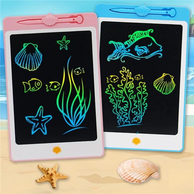 

10 Inch LCD Handwriting Board Shell Graffiti Hand-Color Writing Board Eye Protection Drawing Board,Light Blue Easy To Use