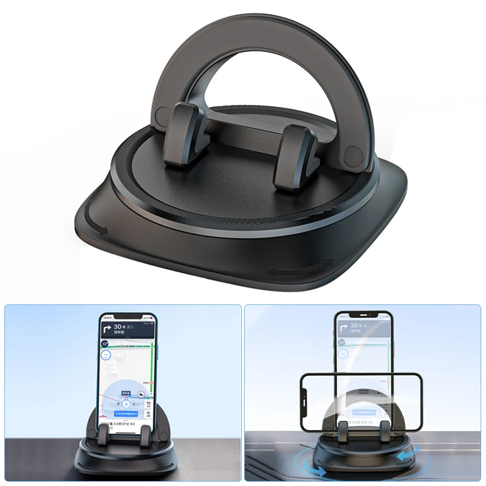 

New Universal Car Dashboard Phone Holder 360° Rotation Car Phone Navigation Mount Adjustable Non-stick Base