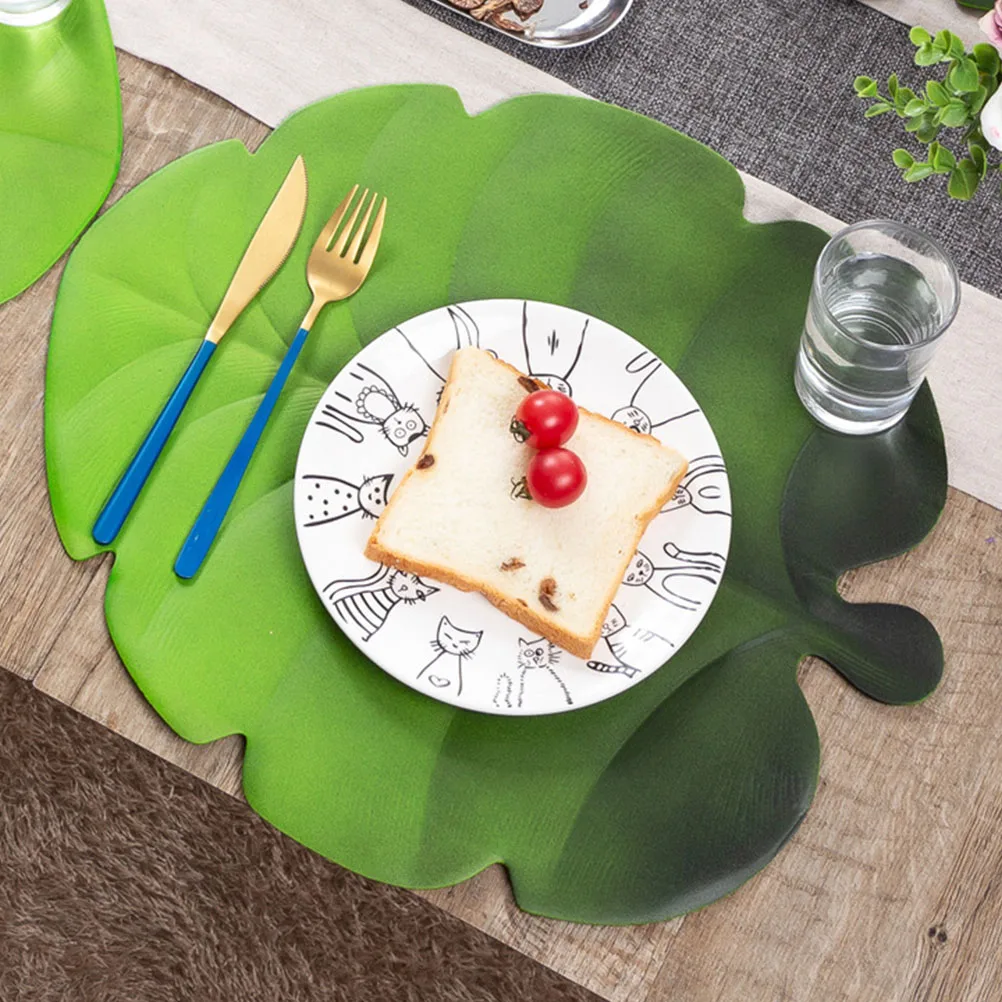 

Monstera Leaf Placemat Eva Table Mat Heat Resistant Oil Proof Non Slip Dining Decoration For Home Restaurant Hotel Dinner