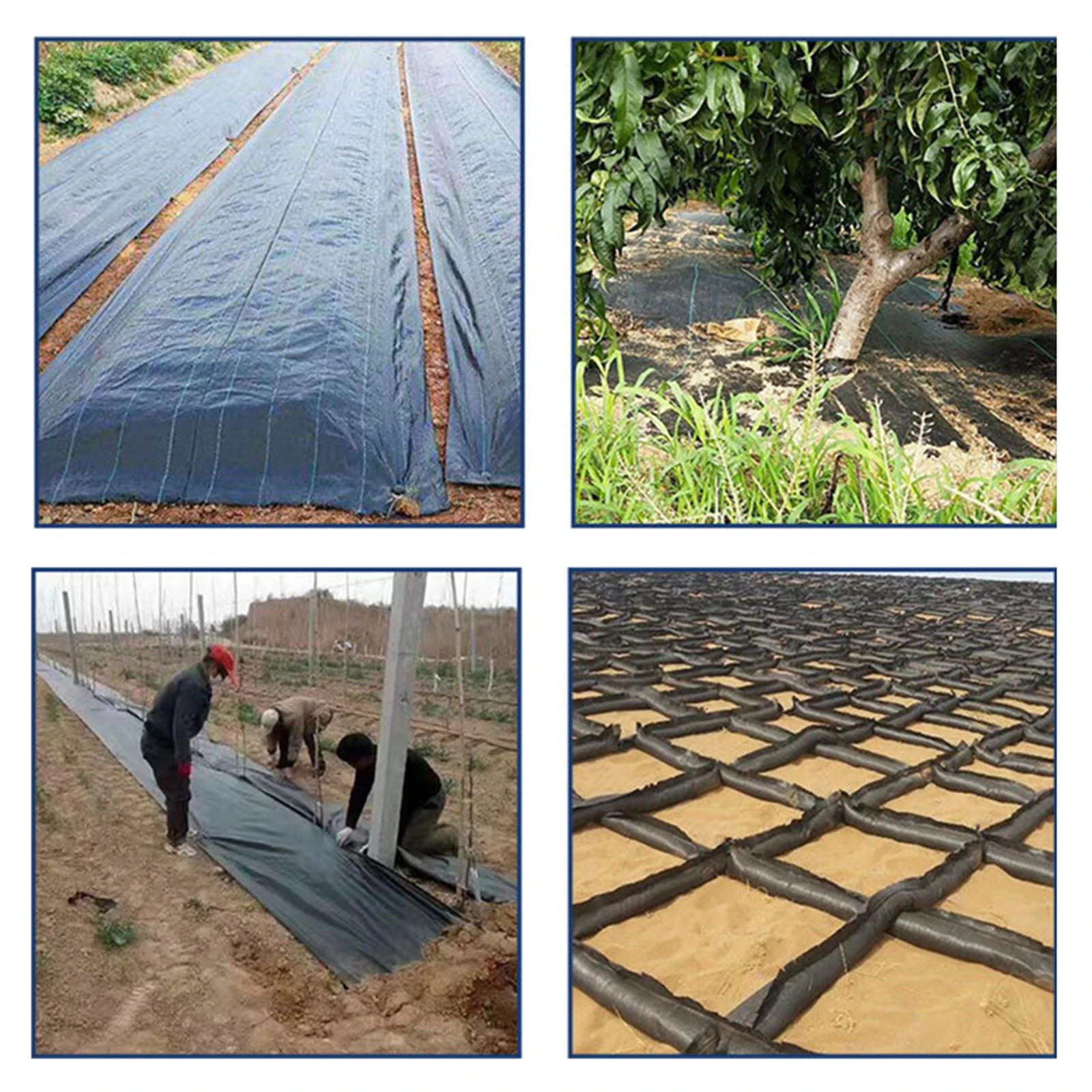 Weed Mats Fabric Ground Cover Grass Cloth Gardening Woven Thicker PP 1pcs Permeable Heavy Duty Landscape Black Sheet