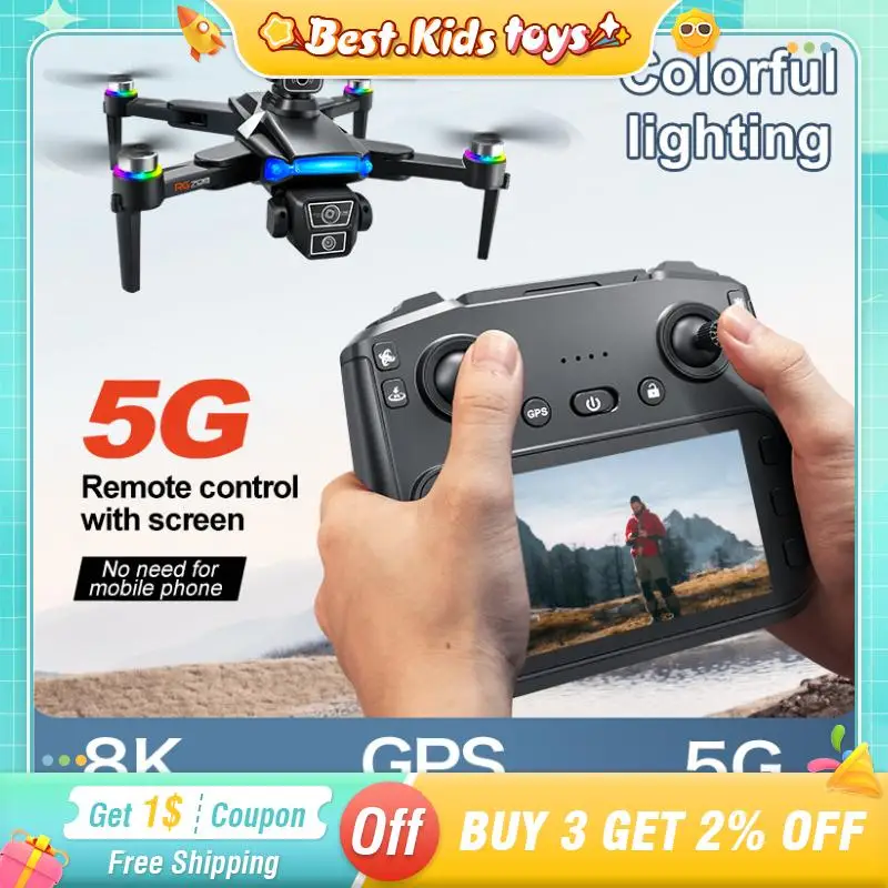 

RG706MAX RC Дрон Двойная камера GPS Воздушная детская игрушка Управление экраном Бесщеточный предотвращение препятствий Фотография Дистанционное управление Самолет