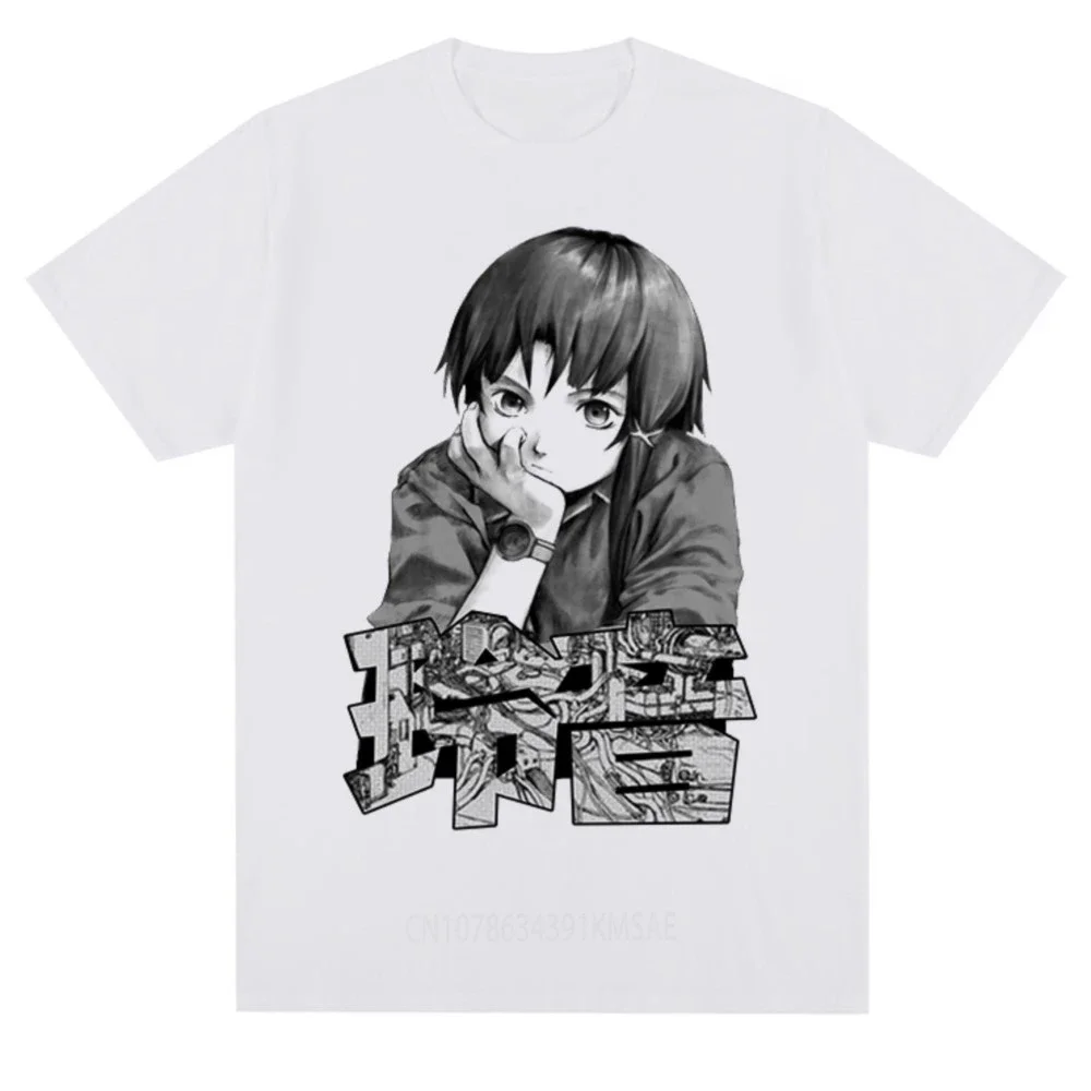 Serial Experiments Lain Anime Aesthetic Manga Iwakura t-shirt Cotton Men T shirt New TEE TSHIRT Womens tops