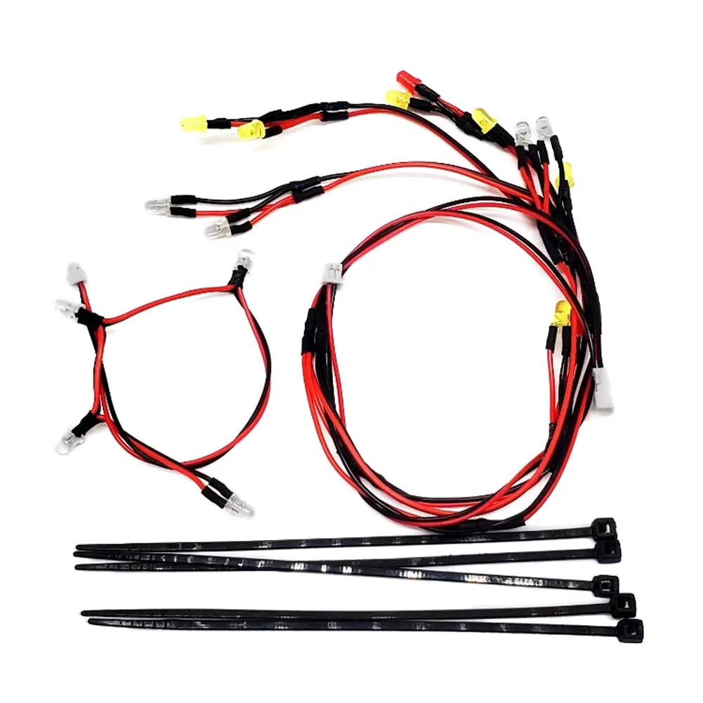 Led frente luz traseira lâmpada do telhado luzes de nevoeiro farol holofotes para 1/24 rc rastreador fms fcx24m camelo copo range rover atualizar peças