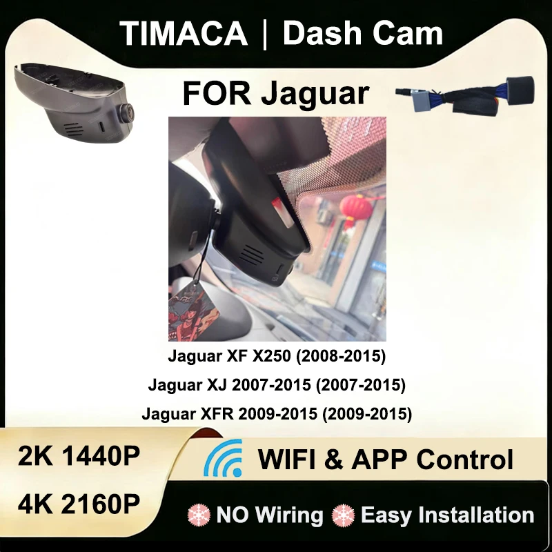 

for Jaguar XF X250 2008-2015 for Jaguar XJ 2007-2015 for Jaguar XFR 2009-2015 Dash Cam 2K 4K Wifi Plug and Play Video Recorder