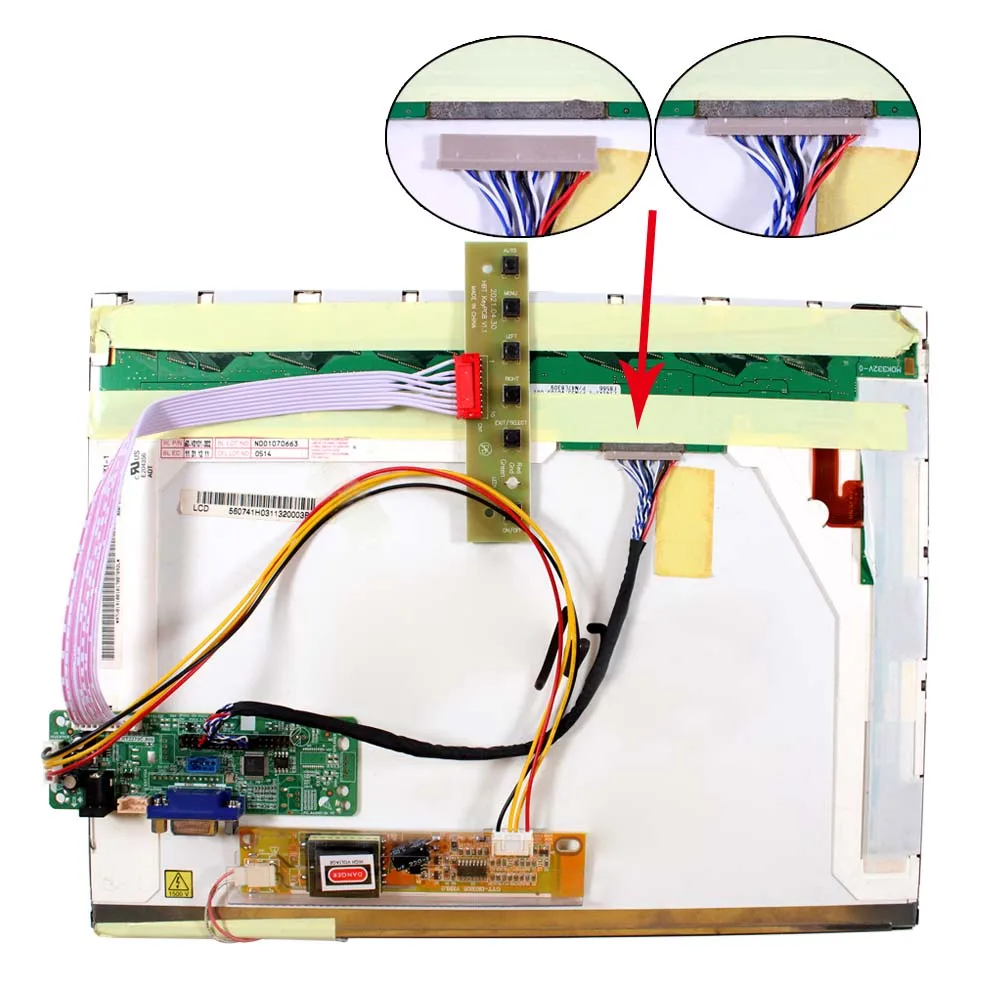 لوحة تحكم VGA LCD لشاشة 14.1 بوصة 1024x768 L141X1-1 LCD