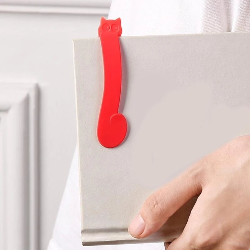 3 PCS自動ブックマーク猫ページマーカーシリコンブックマーククリップシンプルな本マーカークリエイティブブックマーク