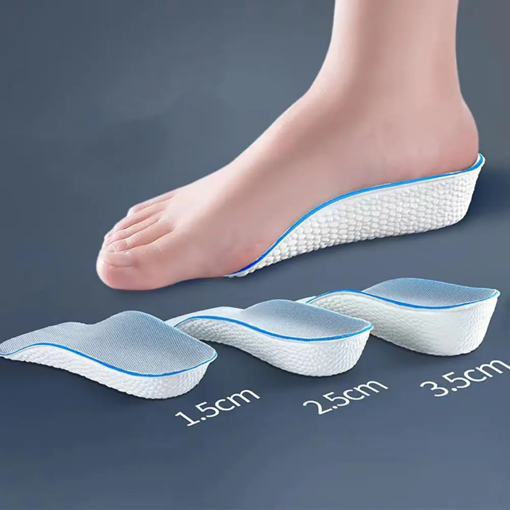 

2 Pairs 1.5/2.5/3.5CM Height Increasing Insole Shoe Heel Lift Insert Height Elevator Arch Support Orthopedic Cushioning Foot Pad