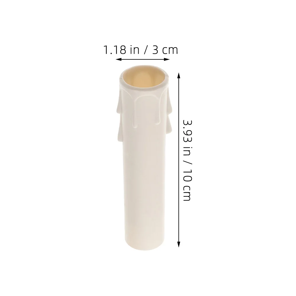 15pcs Socket Tubes For Chandelier Plastic Covers Drip Protectors Lamp Replacement Sleeves Chandelier Parts