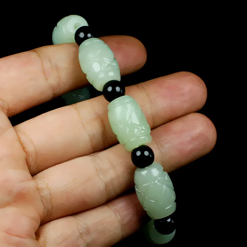 Clearing at a loss to find natural jade stone men bracelet jade bracelets when transferring beads.