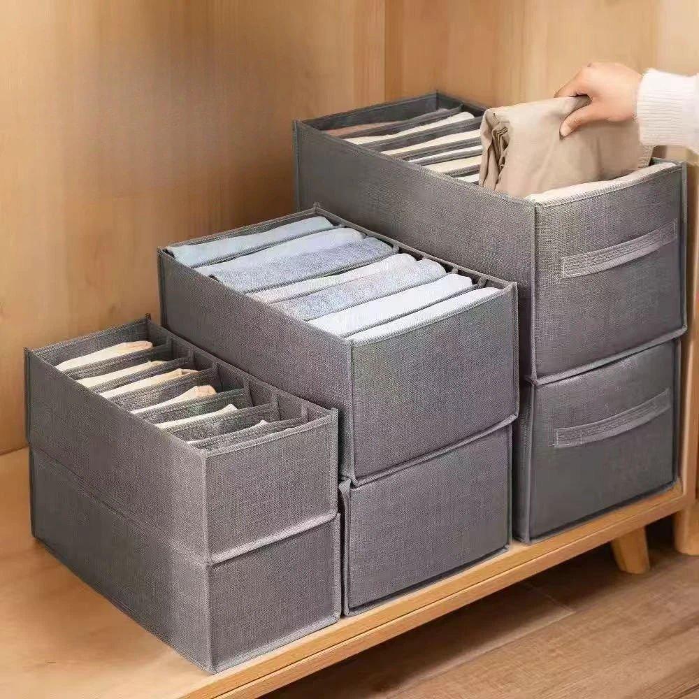 Household Pants Storage Artifact Jeans Storage , Underwear Storage , Pants Rack, Divided StorageStorage Box