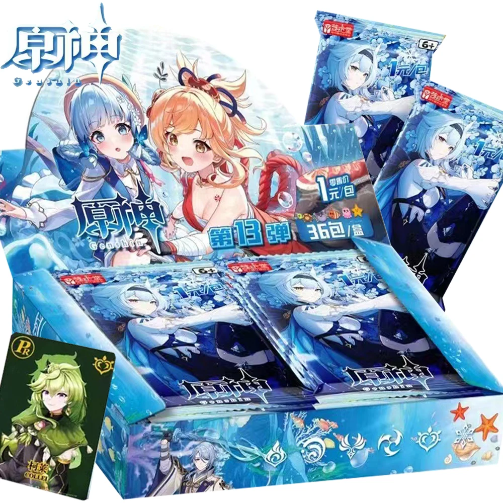 Anime Genshin Impact Collection Cards Adventure ACG Games Yae Miko Beelzebul Role Play Coral Palace Series Cards Kid Hobby Gift