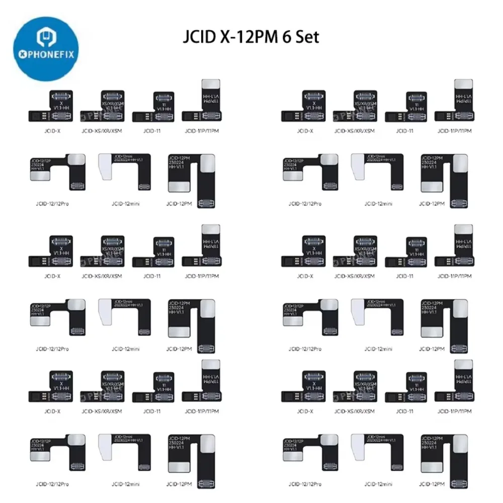 Jcid ชุดสายแพ FPC สำหรับ iPhone x XR XSM 11 12Pro MAX MINI Dot Matrix Face ID สำหรับซ่อม