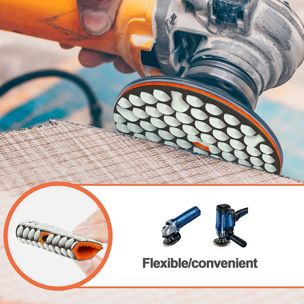 Imagem -05 - Br-dry Diamond Polishing Pad Polidor a Seco Moedor Mármore Granito Pedra Cerâmica 100 mm Dia Pcs Conjunto