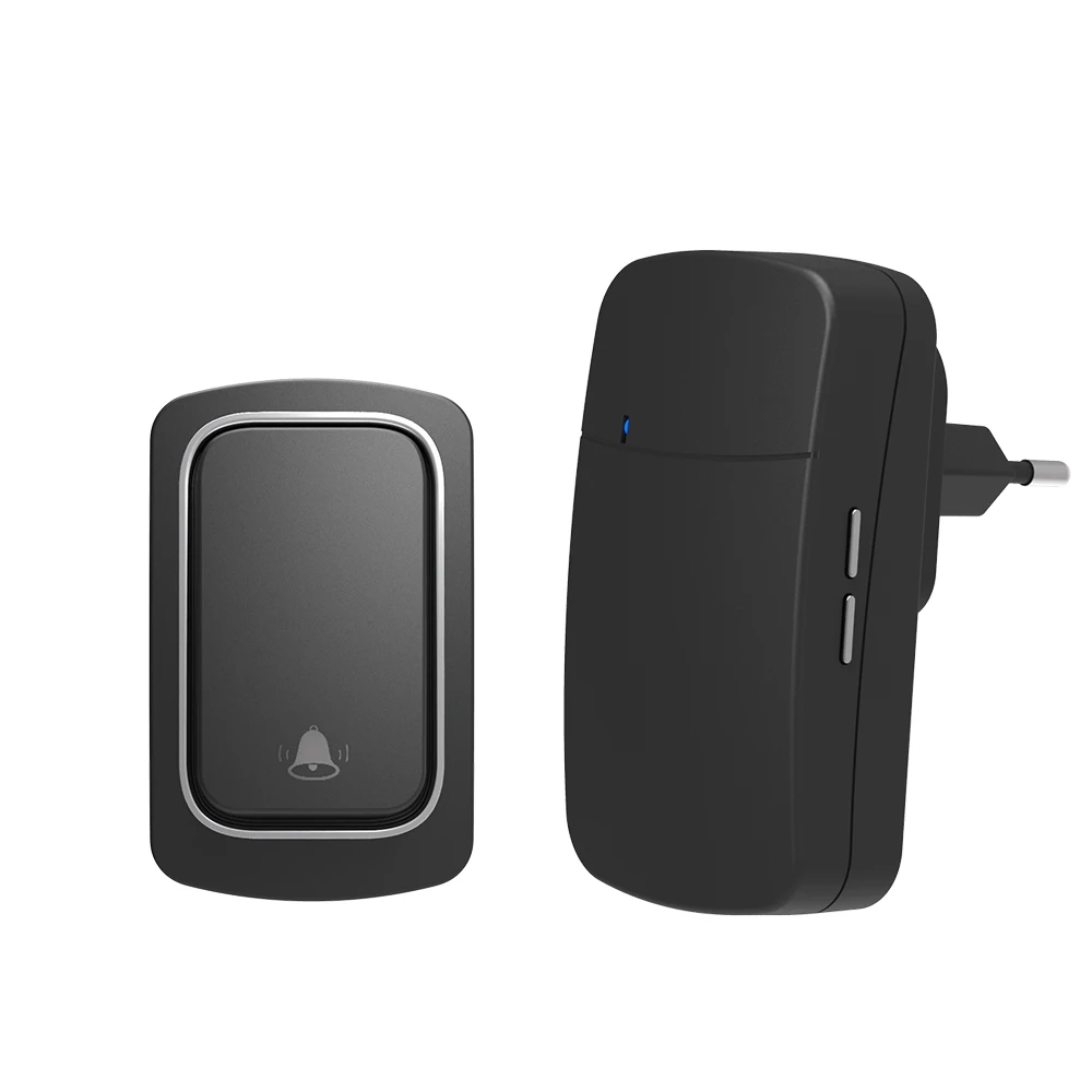 SIXWGH Draadloze Deurbel Geen Batterij nodig Waterdichte Zelfaangedreven Deurbel Sets Thuis Outdoor Kinetische Ring Chime Deurbel