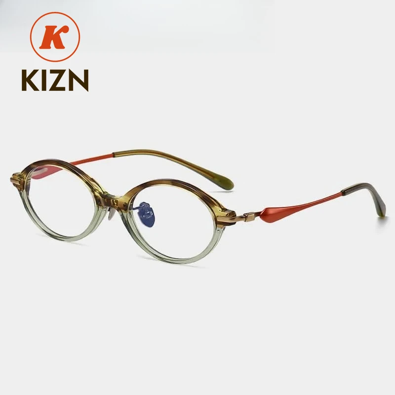 

Retro Round Eyewear Frames Acetate Titanium Women Men Eyeglasses Optical Gafas High Myopia Degree Precription Lenses
