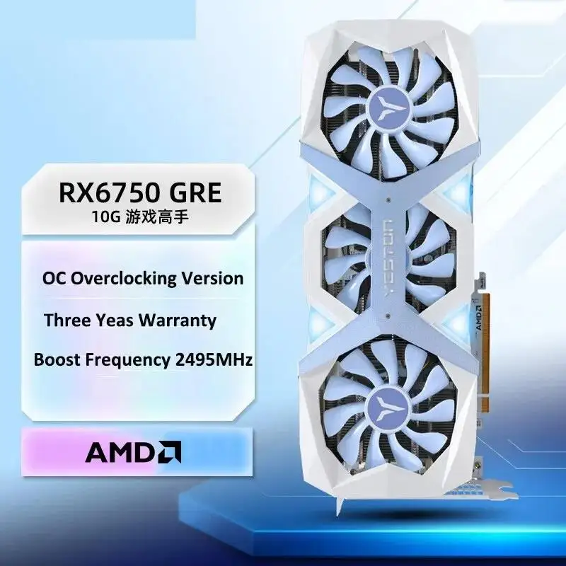 New! AMD RX 6750GRE EAGLE 10G Three fan graphics card, Placa de vídeo,GDDR6, 192 bits, PCIe 4.0,