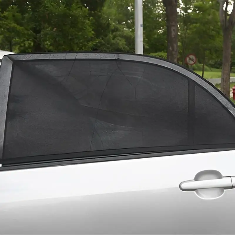 2Pcs SUV Car Sunshade Curtains Side Window Shades Car Curtains Protection Repellent Mosquito Mesh Net Auto Sunshade UV Sun Visor