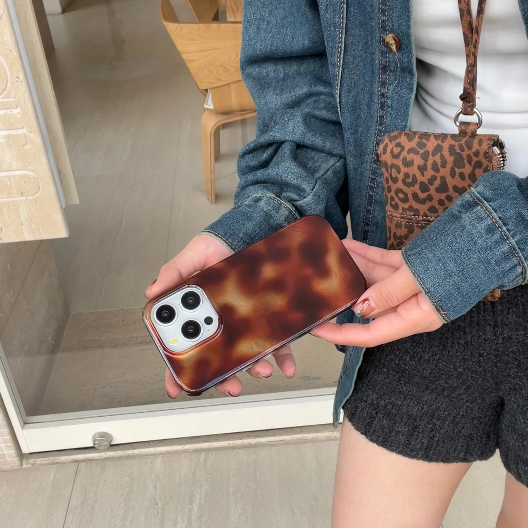 الخريف الشتاء الرجعية مزج الأصفر العنبر المتخصصة جراب هاتف آيفون 17 16 15 برو ماكس الهواء 14 7 زائد ميني X XR الليزر ورقة غطاء