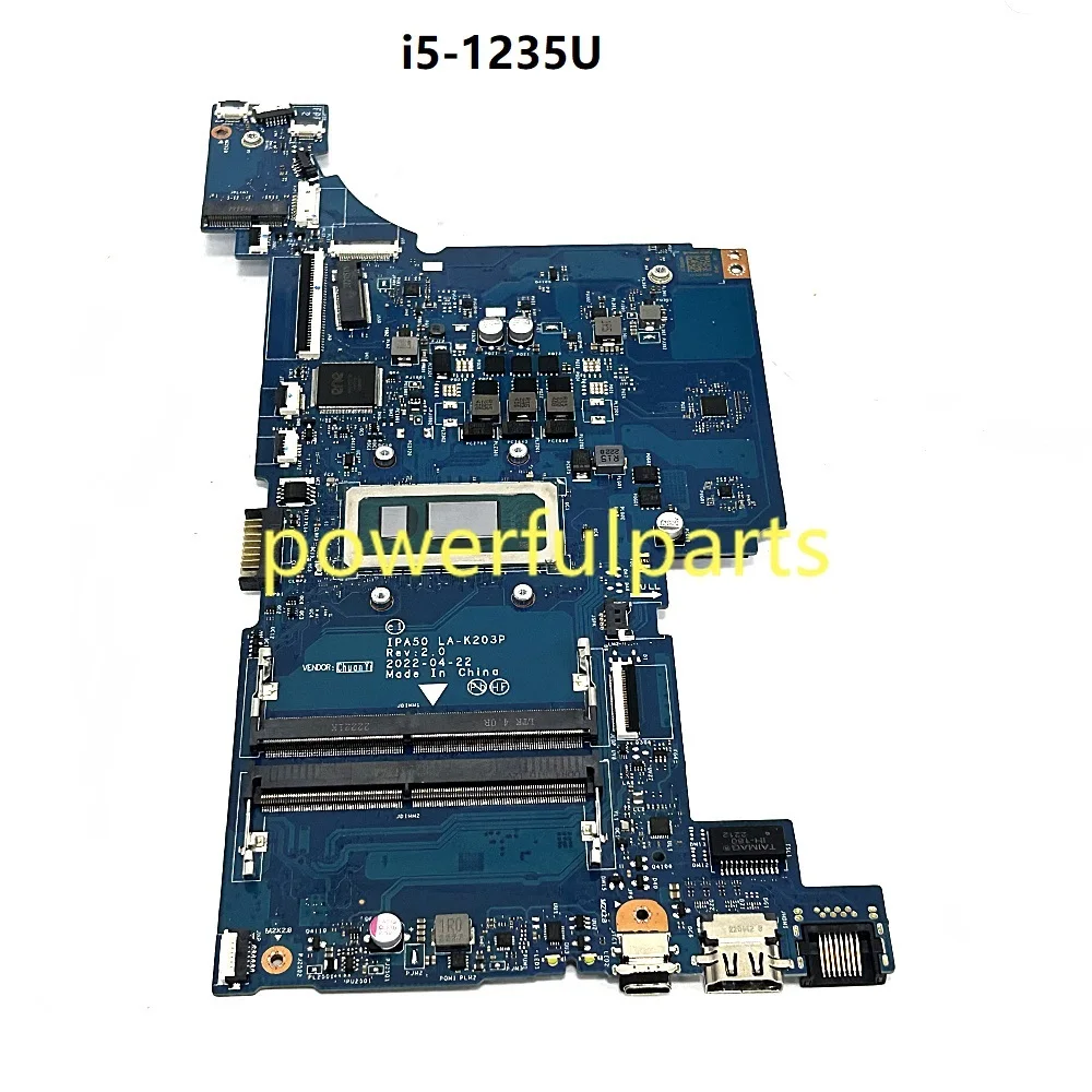 

Материнская плата для HP Pavilion 15-DW 250 G9 IPA50 LA-K203P N19436-601 I5-1235U, встроенный процессор, работает хорошо
