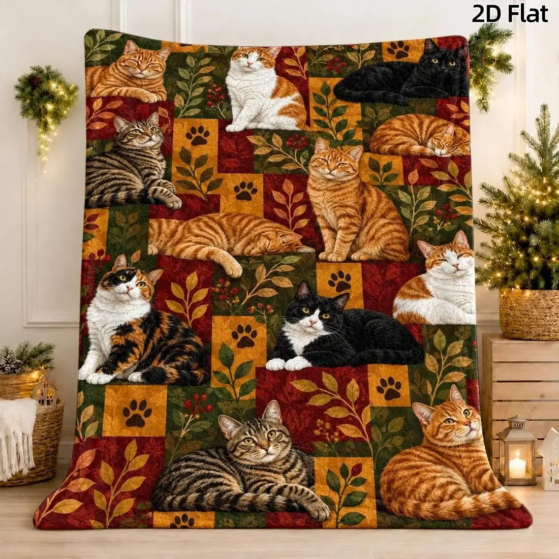 Printed Throw Blanket Cute Cartoon Dalmatian Dogs Snow Winter Pattern Soft Cozy For Sofa Bed Couch