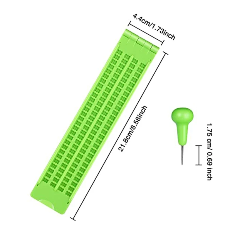 16FB Braille Fingerboards Writing Set Braille Learning Tool Acessório