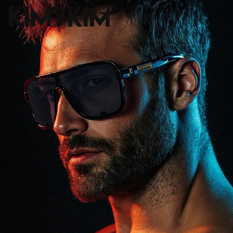 

Classic Oversized Square Polarized Sunglasses Men 2025 Luxury Brand Punk Big Frame Sunglass For Male Shield Outdoor UV400 Shades