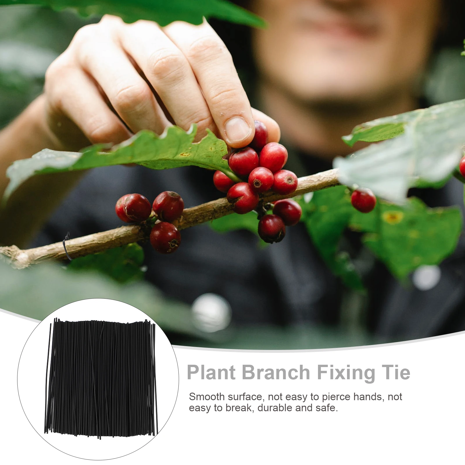 

1000Pcs 0.7mm 12cm Grape Vine Binding Ties Smooth Gardening Cable Ties Easy to Use
