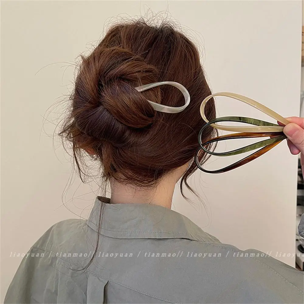 Chinese Hairpin Rugged And Durable Simple Design Elegant Fashionable Hair Tool U-shaped Hairpin Embellished Hairstyle Durable