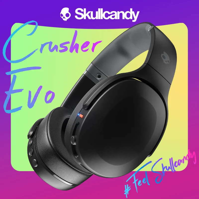 Imagem -03 - Skullcandy Crusher Evo Fones de Ouvido sem Fio Bluetooth Chamada hd Longa Resistência Extra Bass Tech Earphones Bateria de Longa Duração Escolha