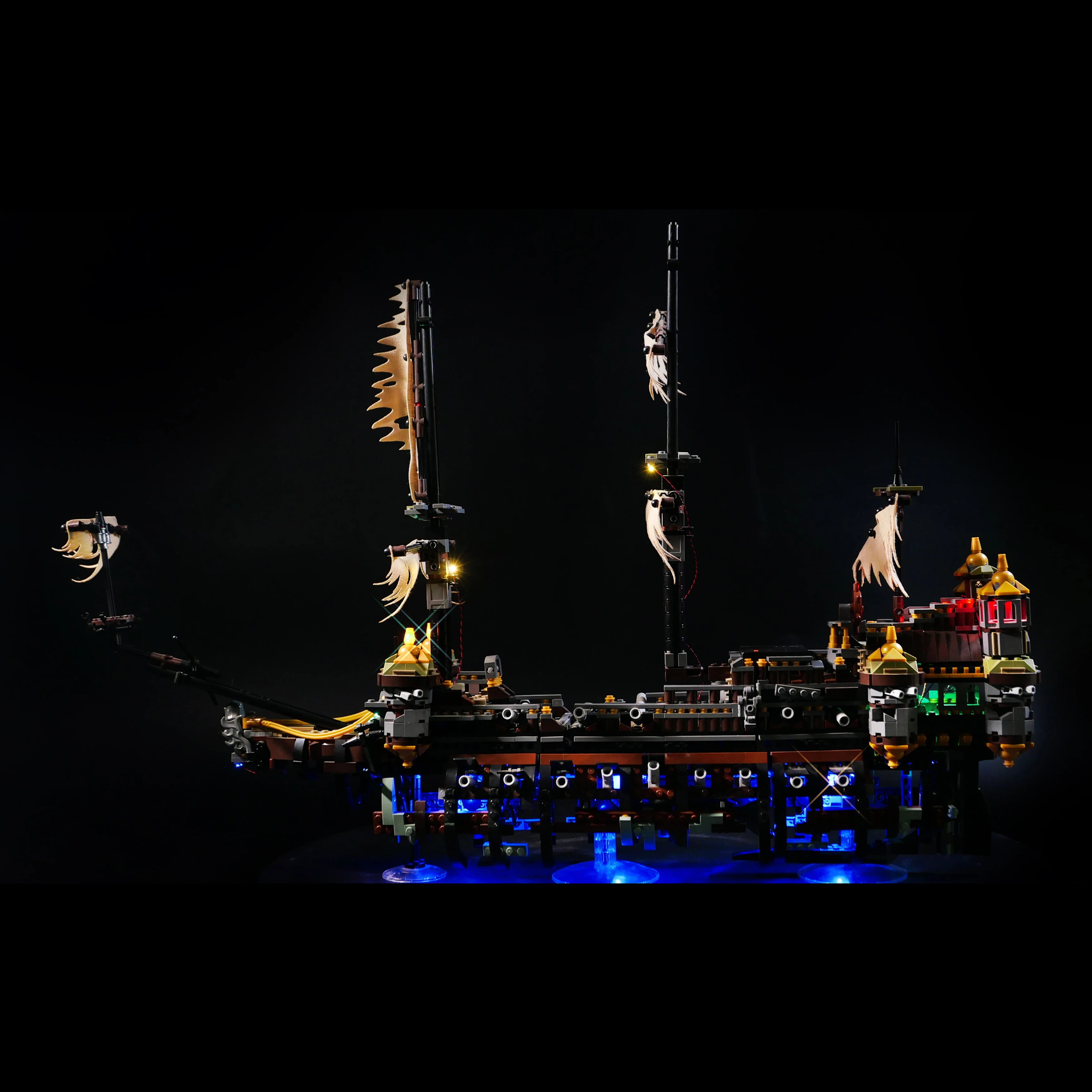 DIY組み立て式ブロックLEDライトキット、71042海賊船難破船ゴーストベッセルモデル照明アクセサリー、クリエイティブなディスプレイとギフトに最適