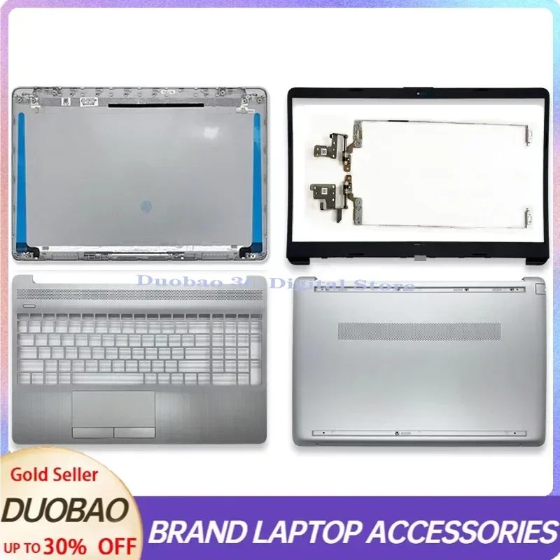 

NEW For HP 250 256 255 258 G8 G9 TPN-C139 Laptop Case LCD Back Cover Front Bezel Palmrest Bottom Case Hinges Top Lid silvery