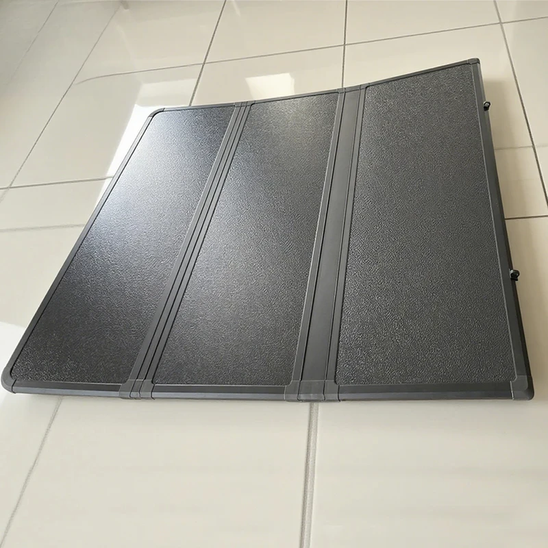 

4x4 Waterproof Pickup Truck Topper Aluminum Hard Tri-Folding Pickup Bed Tonneau Cover