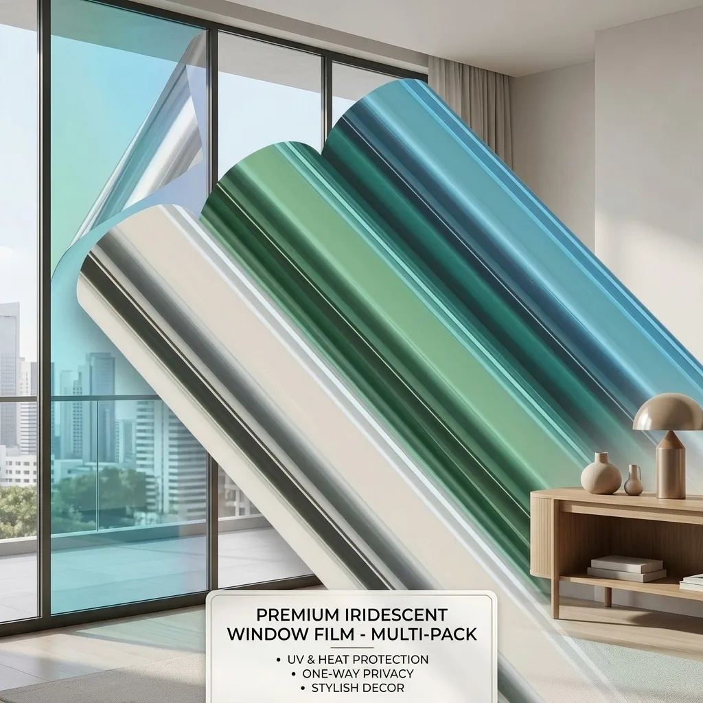 Einweg-Spiegelfolie für Fenster Selbstklebende Sichtschutzfolie UV-Blocker Wärmekontrolle Sonnenschutz für Auto, Haus, Büro und Glas