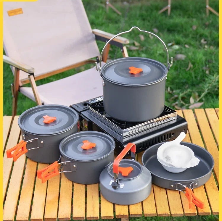 

Camping Outdoor Pot Kettle Frying Pots Cooking pot Equipment Portable camping Tableware