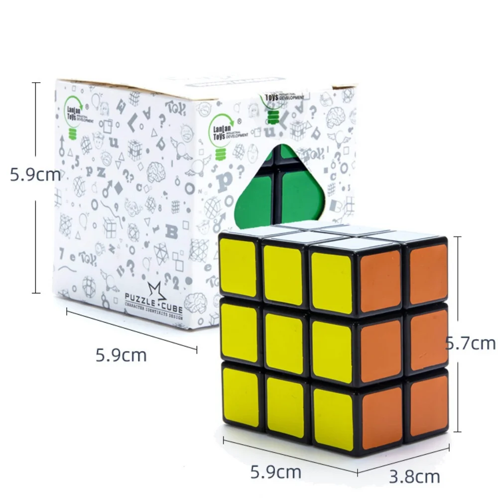 Lanlan 2X3X3 Zwarte Sticker Snelheidskubus 233 Magische Kubus Professionele Hersenen Teaser Puzzel Speelgoed Onderwijs Speelgoed