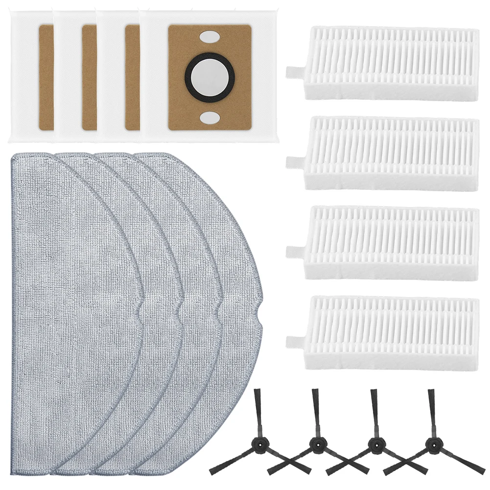 

Replacement Brush Kit Robot Vacuum Kit Convenient Dust Bags Easy Maintenance Parts For Homes With Pets Robot Vacuum Filter Set