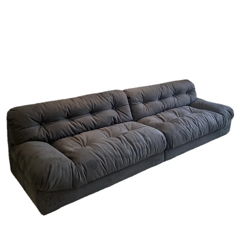 

Cloud sofa cream wind straight row sofa small apartment Motu Martha matte cloth Internet celebrity sofa
