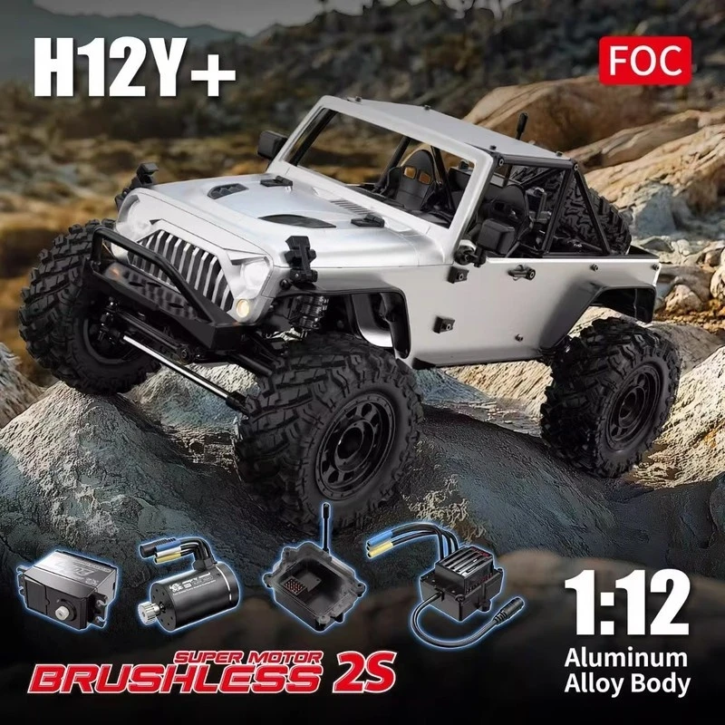 New MJX H12P H12Y+ Ford RC Crawler 1/12 Scale Off‑Road RC Model Car Sensored Sensorless Brushless Remote Control Toy  for Boys