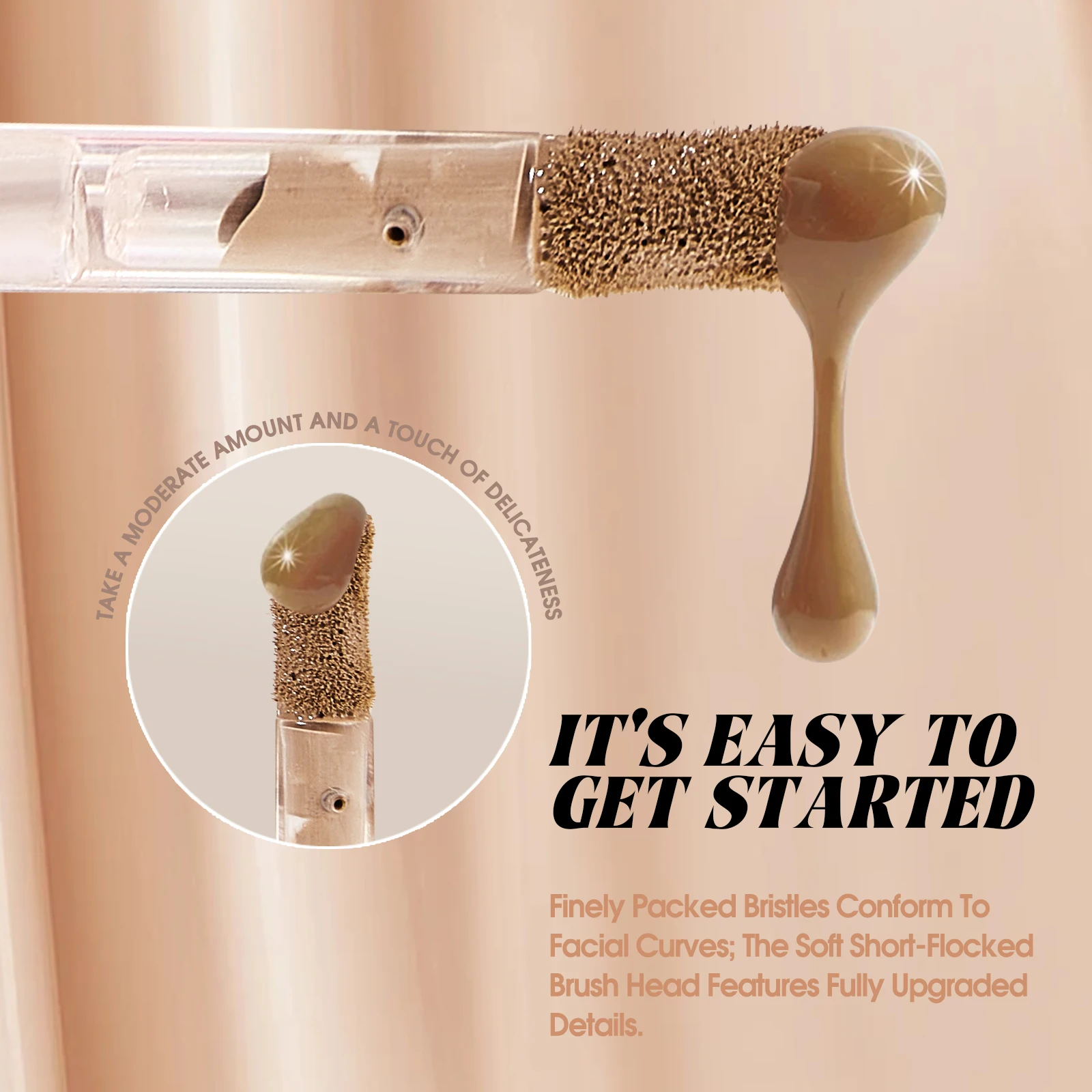 Liquid Highlighter + Blush + Contour Stick ชุดสําหรับ Face & Body Silky Natural Glow Liquid Luminizer Matte สีชมพู Shadow แต่งหน้า