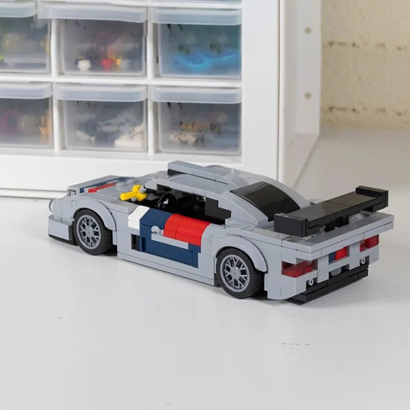 Speed Racing Car Model MOC Building Bricks CLK GTR Top Tier Race Car Modular Technology Children Holiday Gifts Assemble Toy Suit view 3