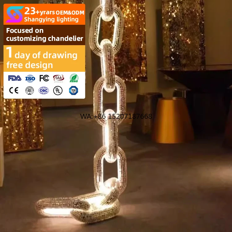 Modern Luxury LED Crystal Chandelier for Hotel Lobby Luxury Villa Gold 3D Printed Pattern Scandinavian for Living Room Home