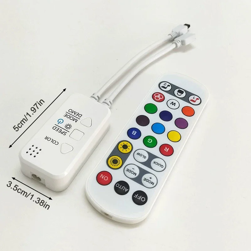 3 Pin Tuya APP Wifi LED RGBIC Controller With Remote DC12V/24V Work With Alexa And Google Home For 3 Pin RGBIC LED Strip Light