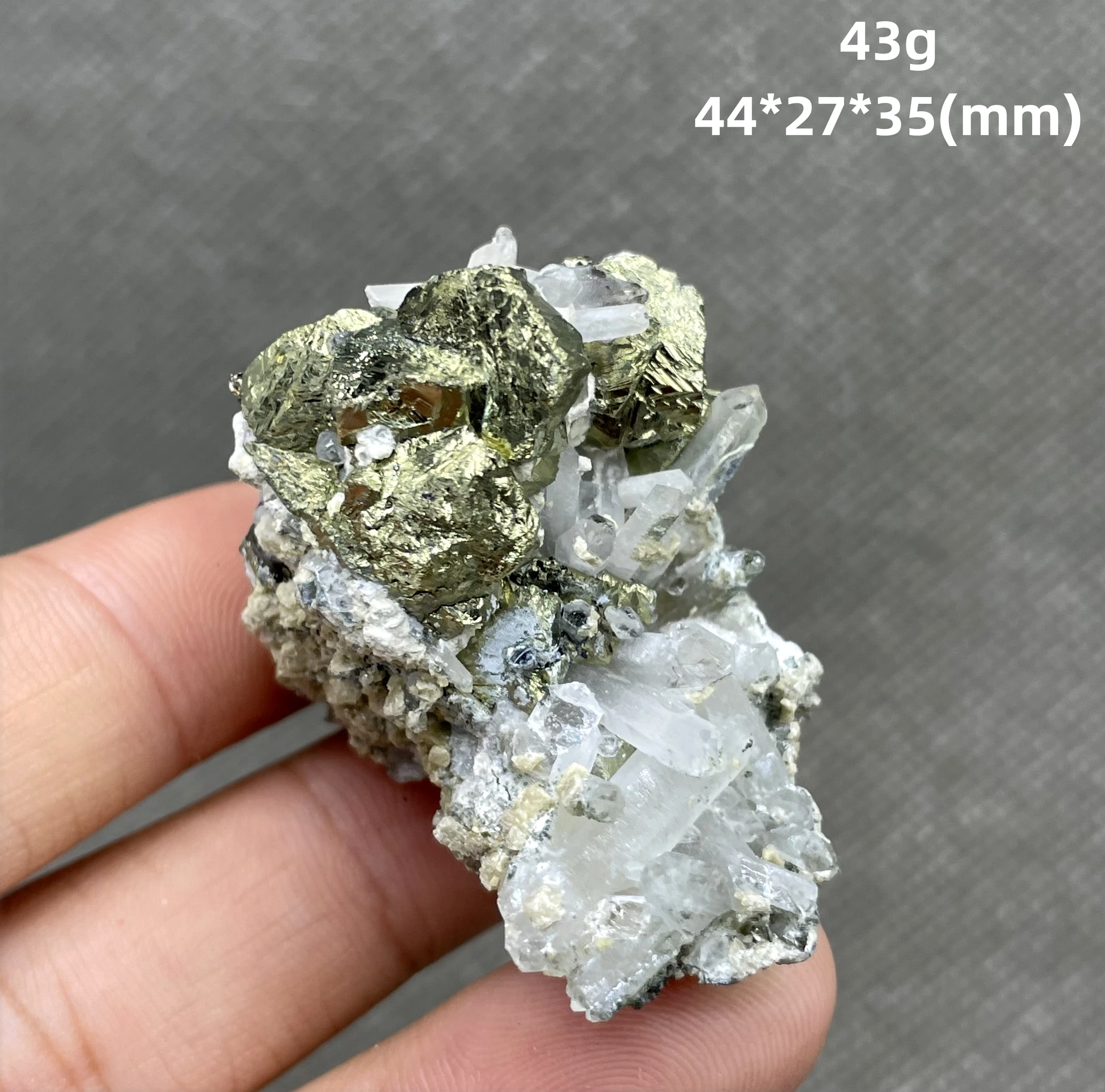 BEST! 100% Natural Chalcopyrite and crystal Symbiotic mineral specimen Stones and crystals Healing crystal