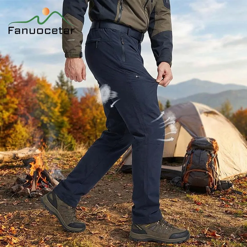 fanuocetar-メンズ-ストレッチ-ハイキング-パンツ-アウトドア-夏-通気性-速乾性-釣り-登山-トレッキング-軽量-薄手のズボン