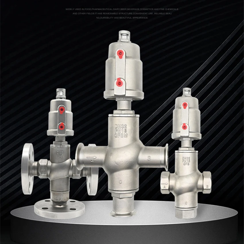 3-way Pneumatic Seat Valve Stainless Steel Pneumatic Angle Seat Valve Pneumatic Actuator Angle Seat Valves For Steam Gas Oil