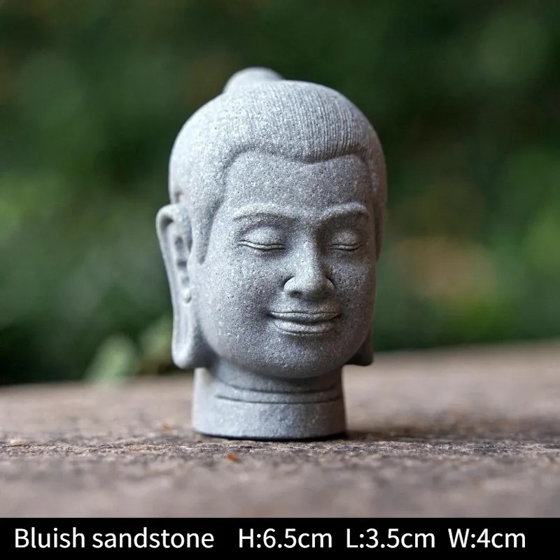 The Smile of Cambodian Souvenirs Angkor Wat Buddha Statue Ornament Cyan Sand Sculpture Fish Tank Decor Aquarium Landscaping view 2