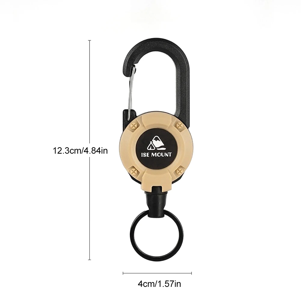 Outdoor Heavy-Duty Automatic Retractable Wire Rope Mountaineering Keychain Outdoor Anti-Theft Tactical Keychain Retractable Tool