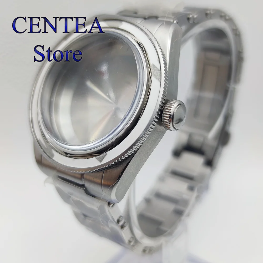 RICHUS 39mm Stainless Steel Watch Case Dome Sapphire Glass With Aluminum/Ceramics ​Bezel Fit NH35 NH36 Movement