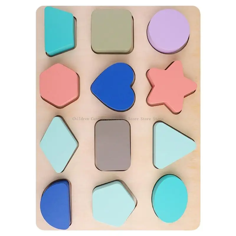 Drewniane puzzle kształt pasująca kolorami zabawka dla malucha przedszkolak wzmacniająca umiejętności poznawcze wczesna edukacja