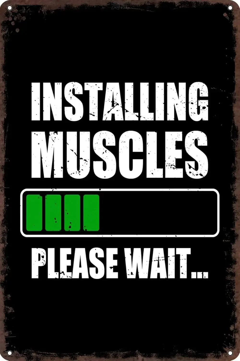1p,Funny Gym Decor Vintage Metal Signs Installing Muscles Retro Tin Sign for Workout Room Decor Home Gym Decor Motivational W